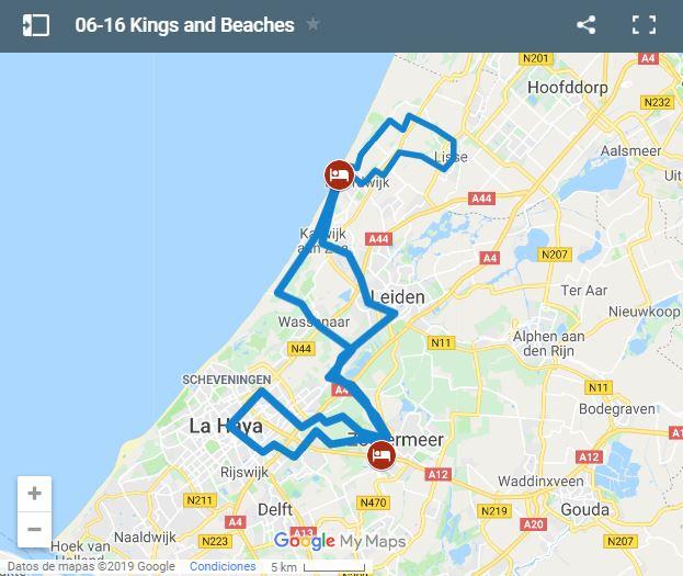 Map cycling routes for kids in Holland
