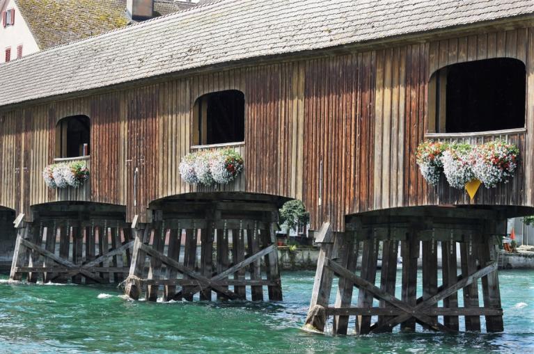 Wooden bridge in Gailingen