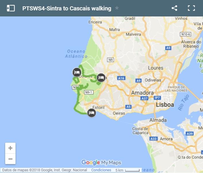 PTSWS40-Sintra to Cascais walking tour map